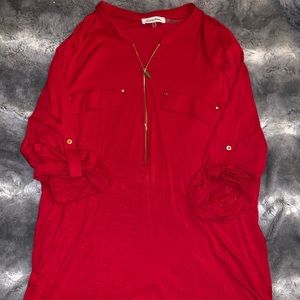 Calvin Klein Roll Sleeve Top